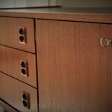 Scandinavian design enfilade in teak and teak veneer