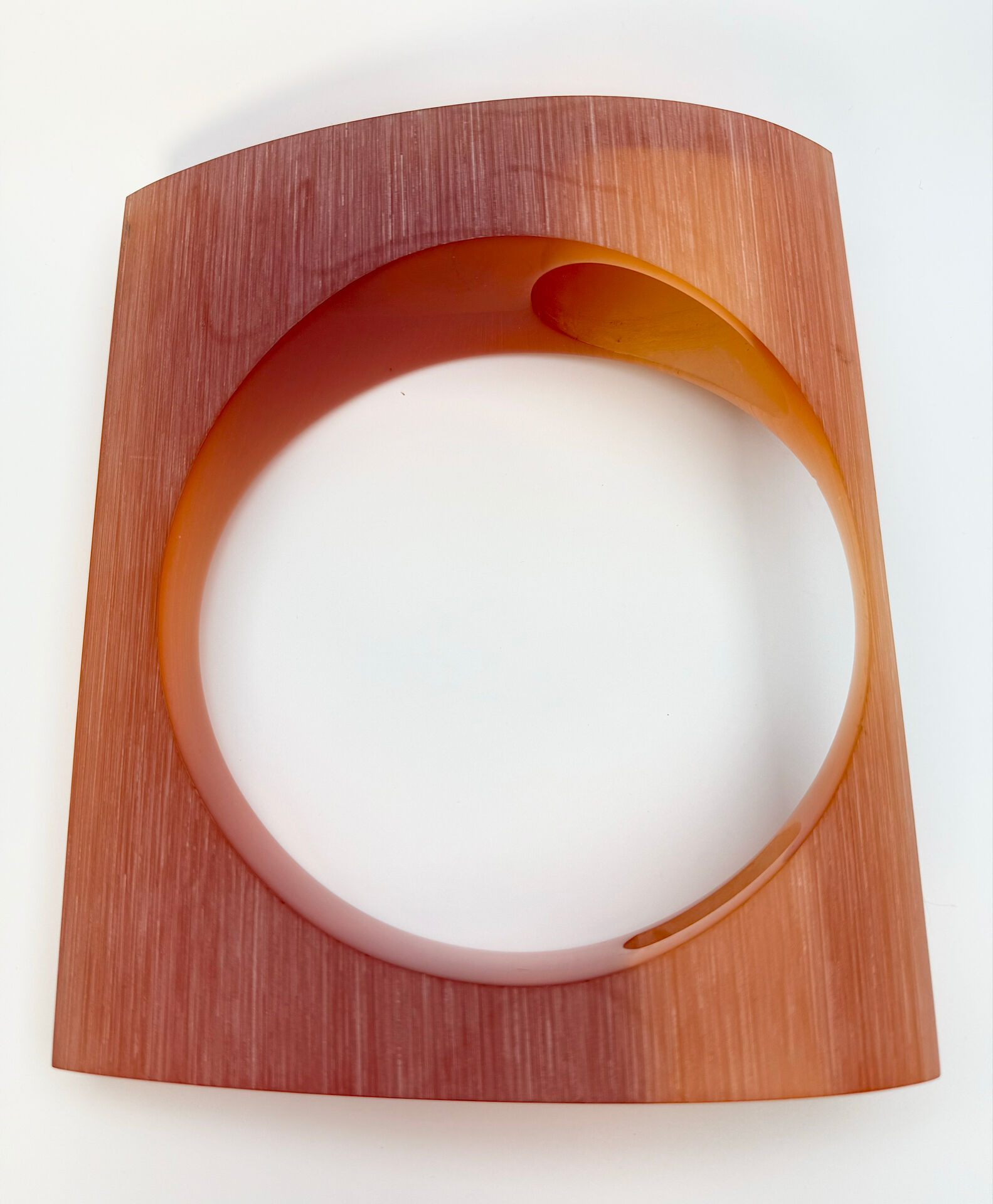 Translucent amber resin vase – Jacqueline Guénot, Full Moon® Paris