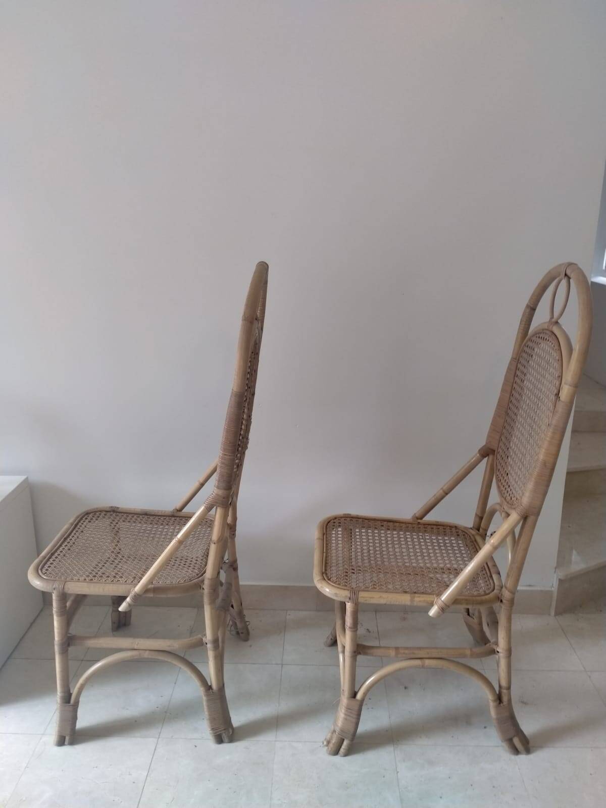 Pair of rattan chairs