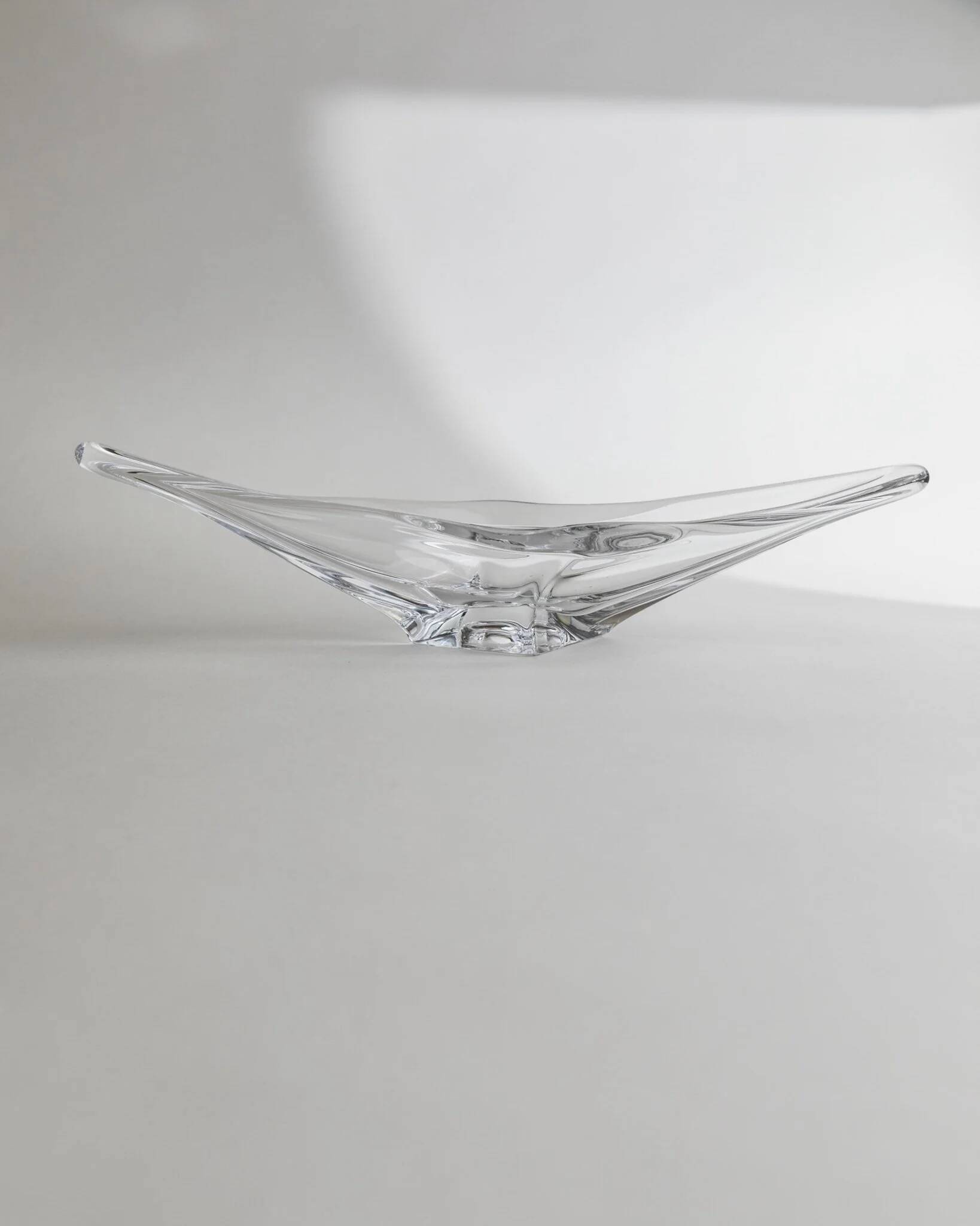 Clear Murano Glass Bowl by Richard Ginori, Heavy Art Glass, 1970s Italian Mid-Century Design
