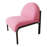 Fauteuil Souvignet rose restauré