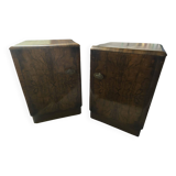 Elegant Vintage Wooden Bedside Tables – Eastern Europe / England