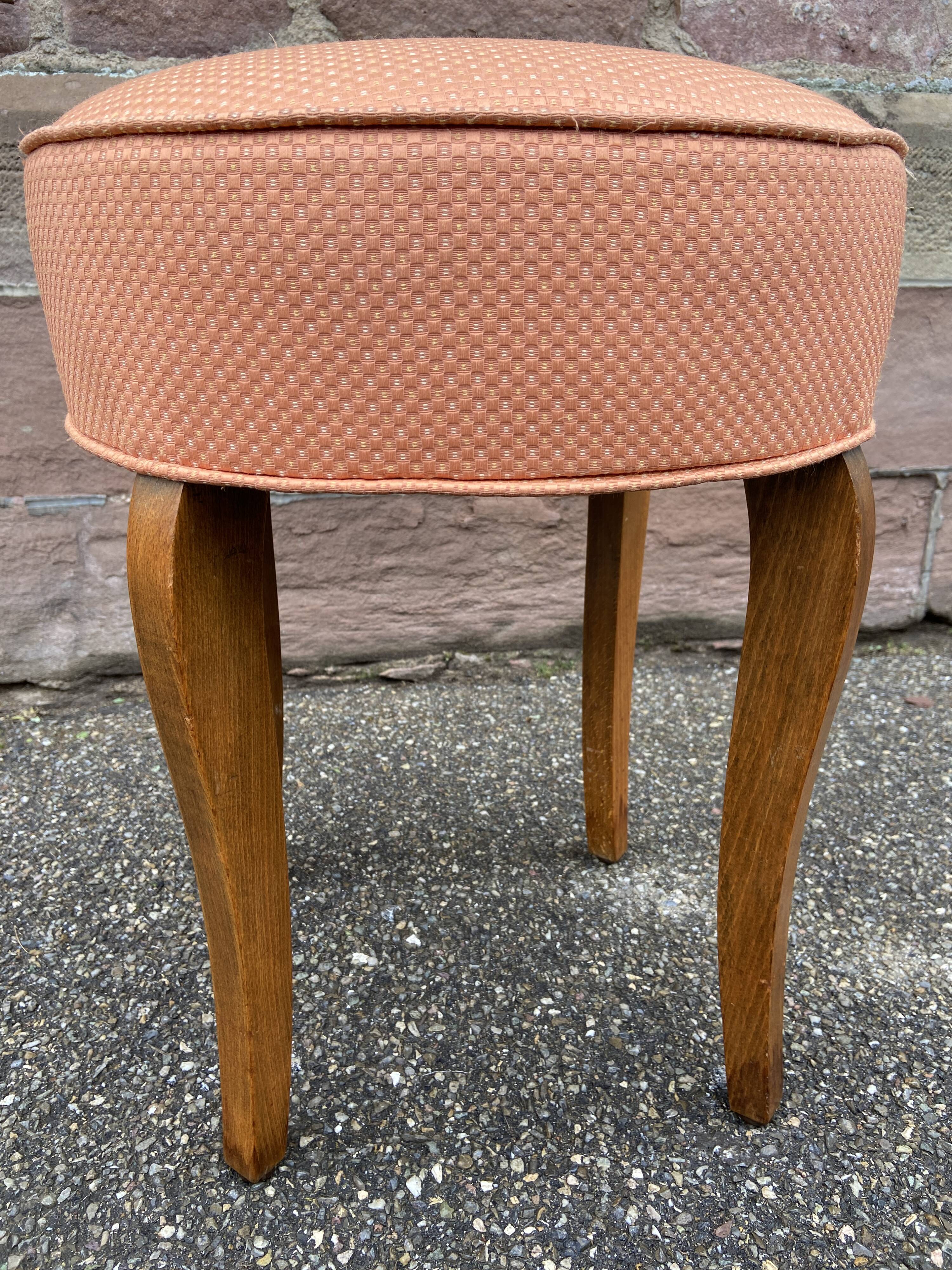 antique Scandinavian ottoman stool 1950