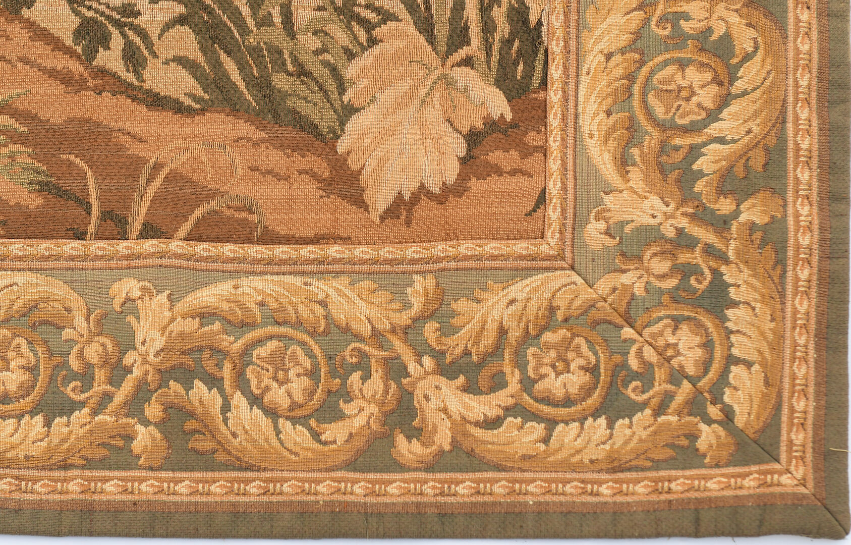 Tapestry depicting birds in the park of a castle