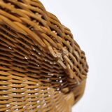 1960s Wicker Chair Woven Armchair Mid-Century