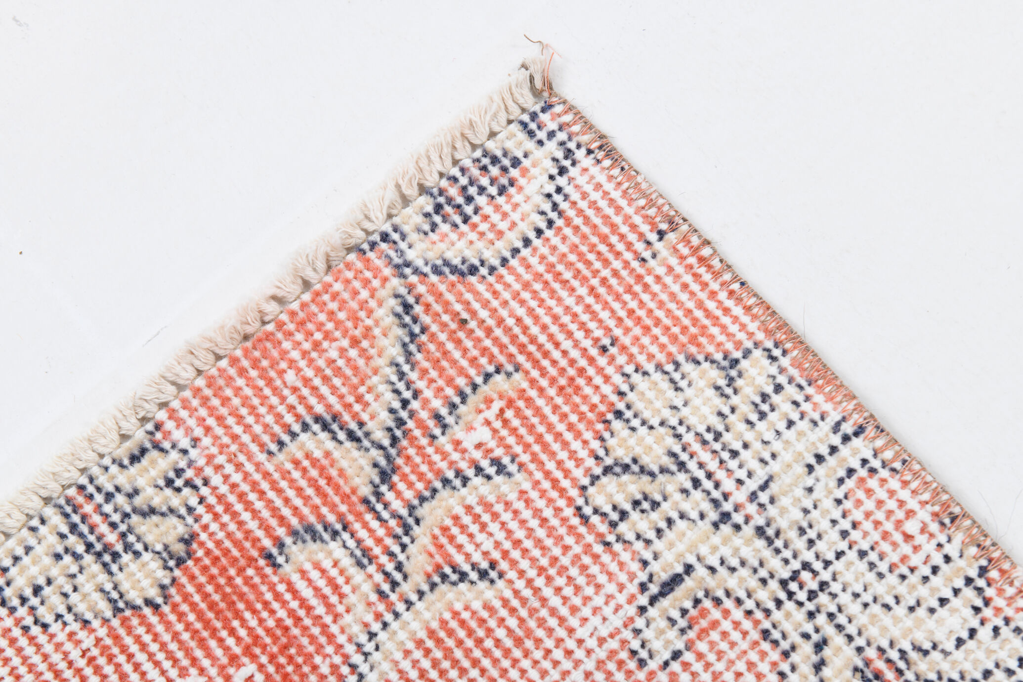 Floral red turkish runner rug, 324x90cm