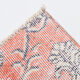 Floral red turkish runner rug, 324x90cm