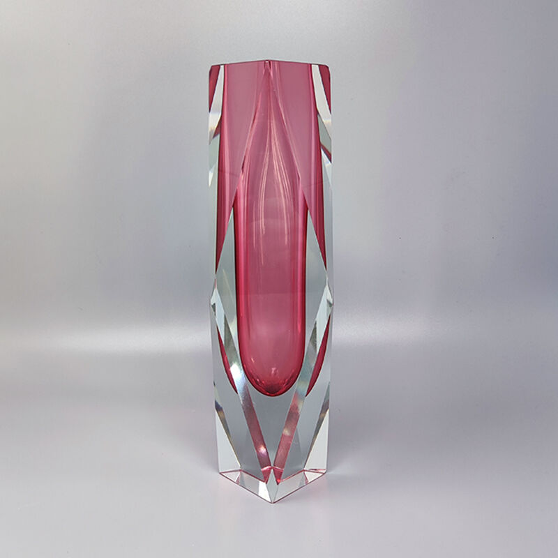 1960s Pink Vase By Flavio Poli. Made in Italy