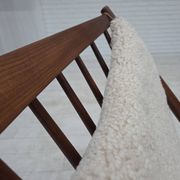 1960s, Danish rocking chair by Frank Reenskaug, model 182, sheepskin.