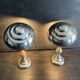 Pair of Art Deco ELAU mushroom lamps with adjustable nickel-plated metal.