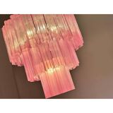 Contemporary Scenographic Fuxsia “Tronchi” Murano Glass Chandelier in Venom