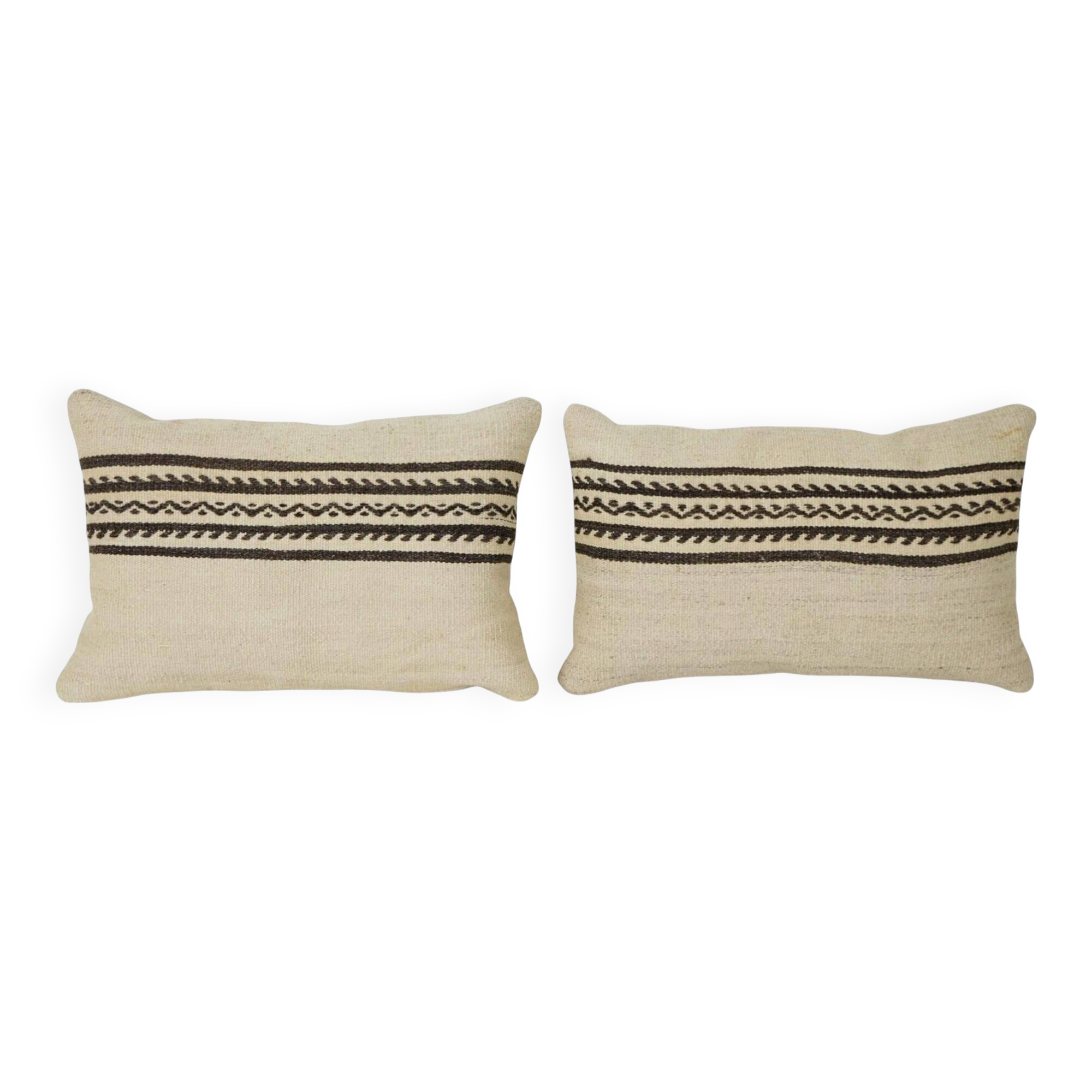 Set of 2 vintage kilim cushion covers 30x51 cm