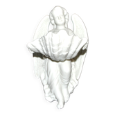 Antique angel font in biscuit porcelain from Sèvres signed MF