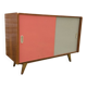 Enfilade U452 in brown and white wood by Jiří Jiroutek, 1960s
