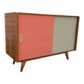 Enfilade U452 en bois marron et blanc par Jiří Jiroutek, 1960s