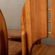 Scandinavian Brutalist Pine Dining Chairs with Sculptural Back, 1970, Set of 6