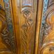 Bressane cabinet dated 1863, in walnut, ash and ash magnifying glass