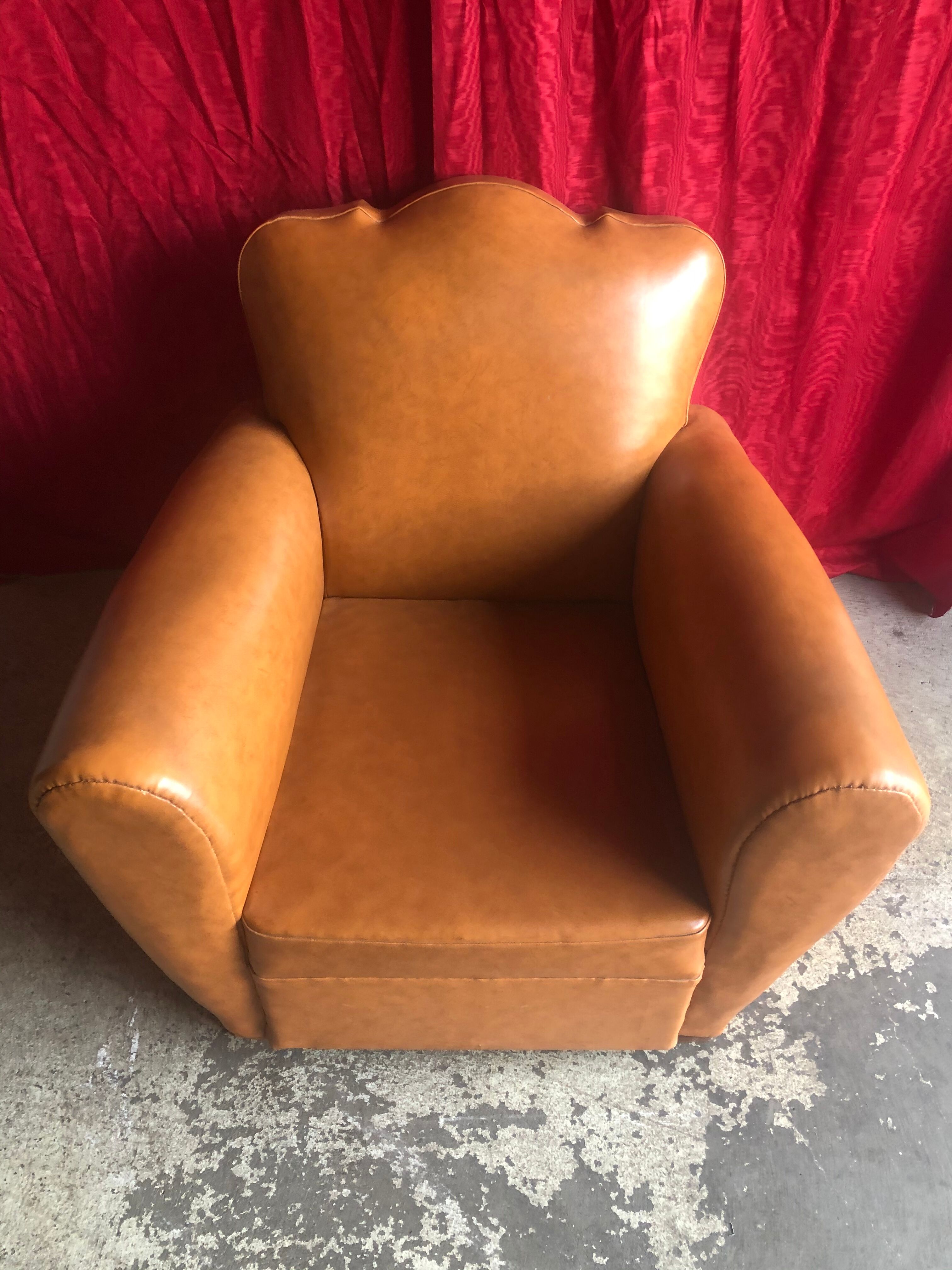 Pair of club armchairs