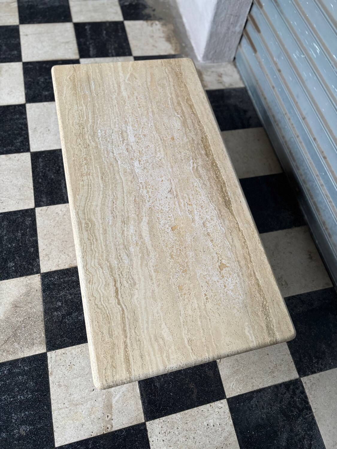 Vintage travertine coffee table