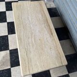 Table basse vintage en travertin