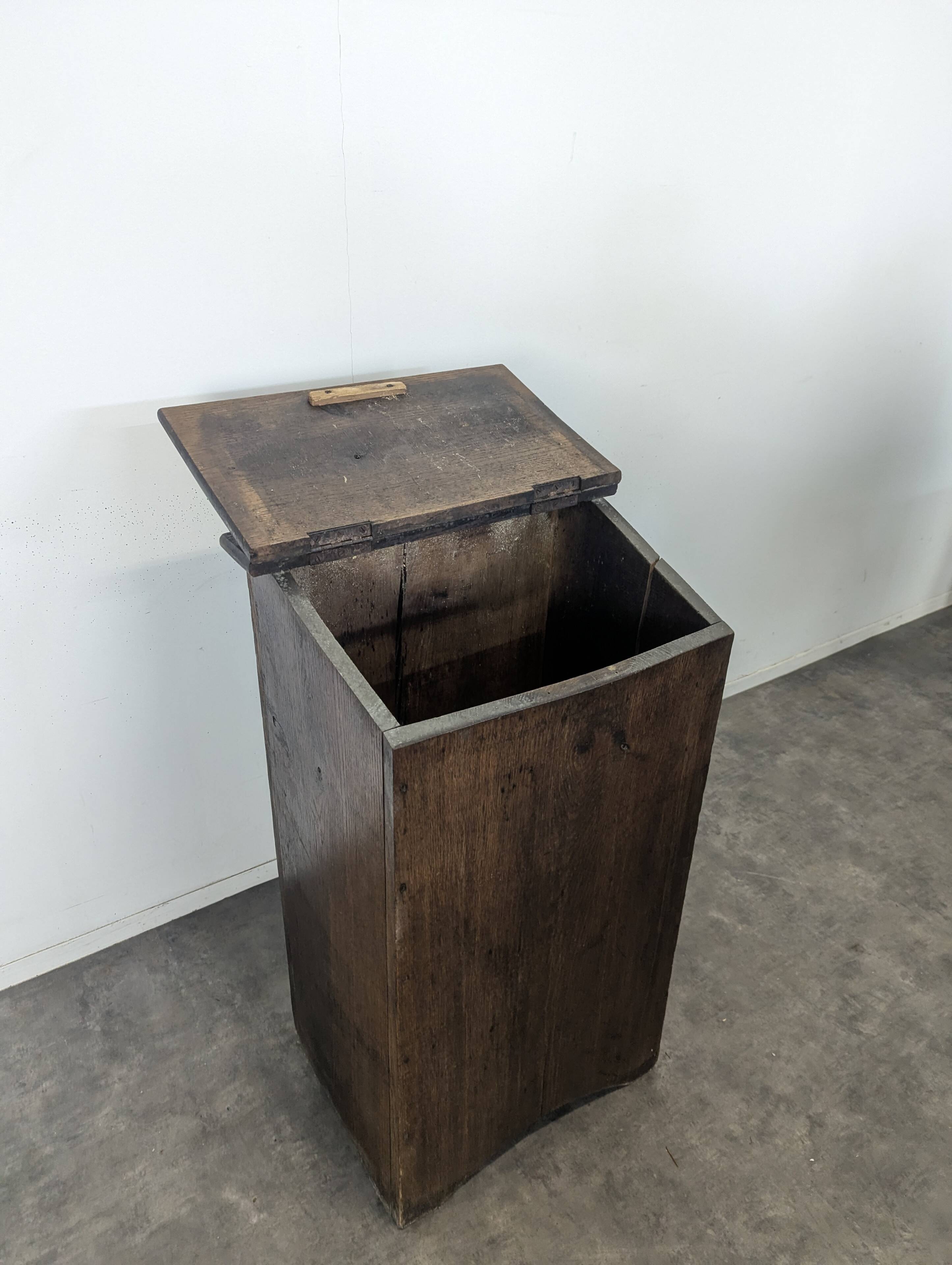 Solid oak bread box