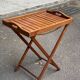Scandinavian folding serving trolley in solid wood 1980