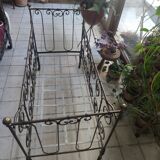 Bench baby cot vintage wrought iron