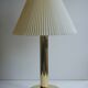 Giant vintage brass table lamp in cylindrical column design. Denmark 1960s