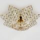 Antique 4-light star-shaped ceiling light in brass, glass pendants. 1980s