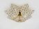 Antique 4-light star-shaped ceiling light in brass, glass pendants. 1980s