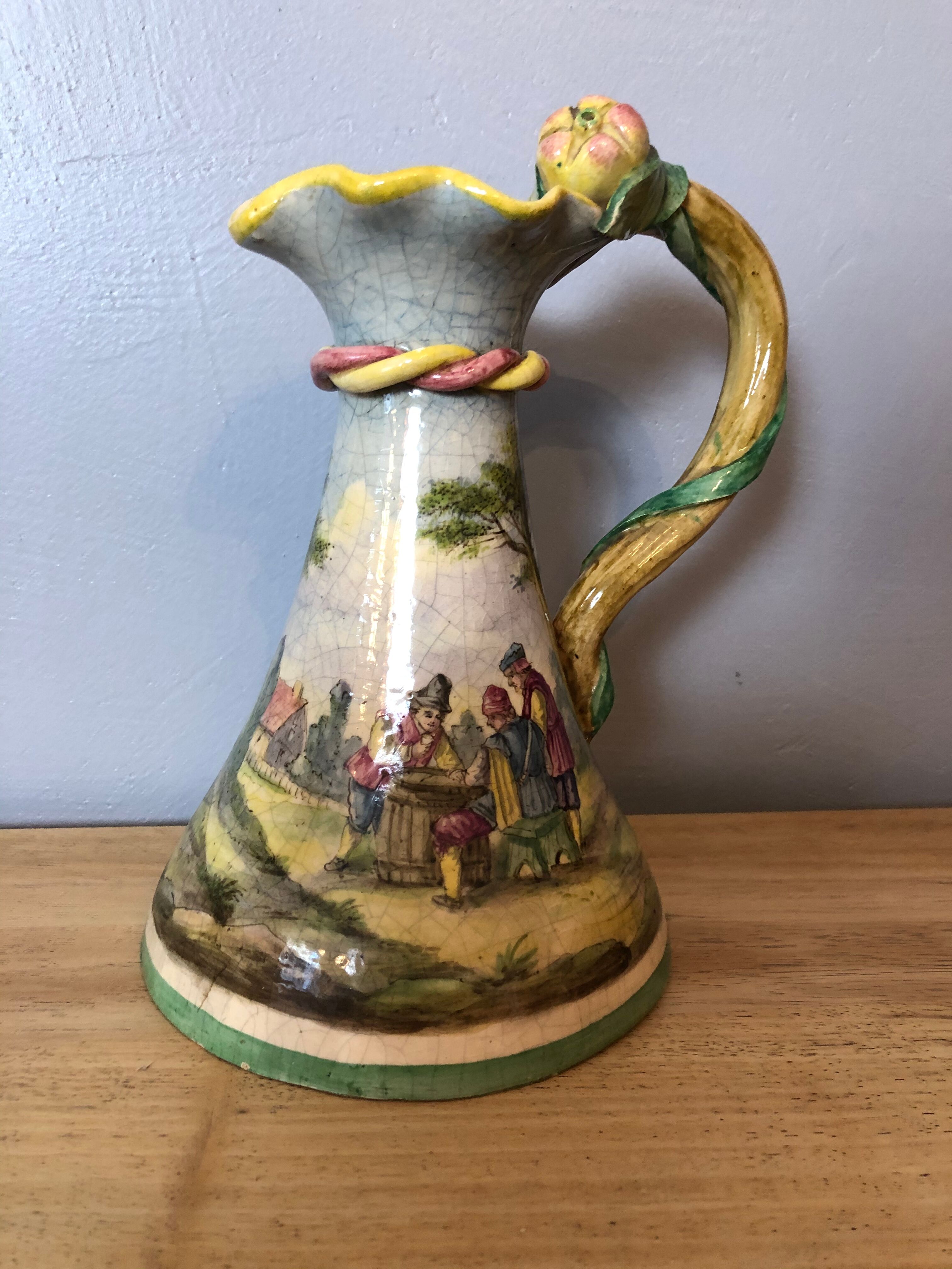 Pichet en faïence de Langeais début XX ème