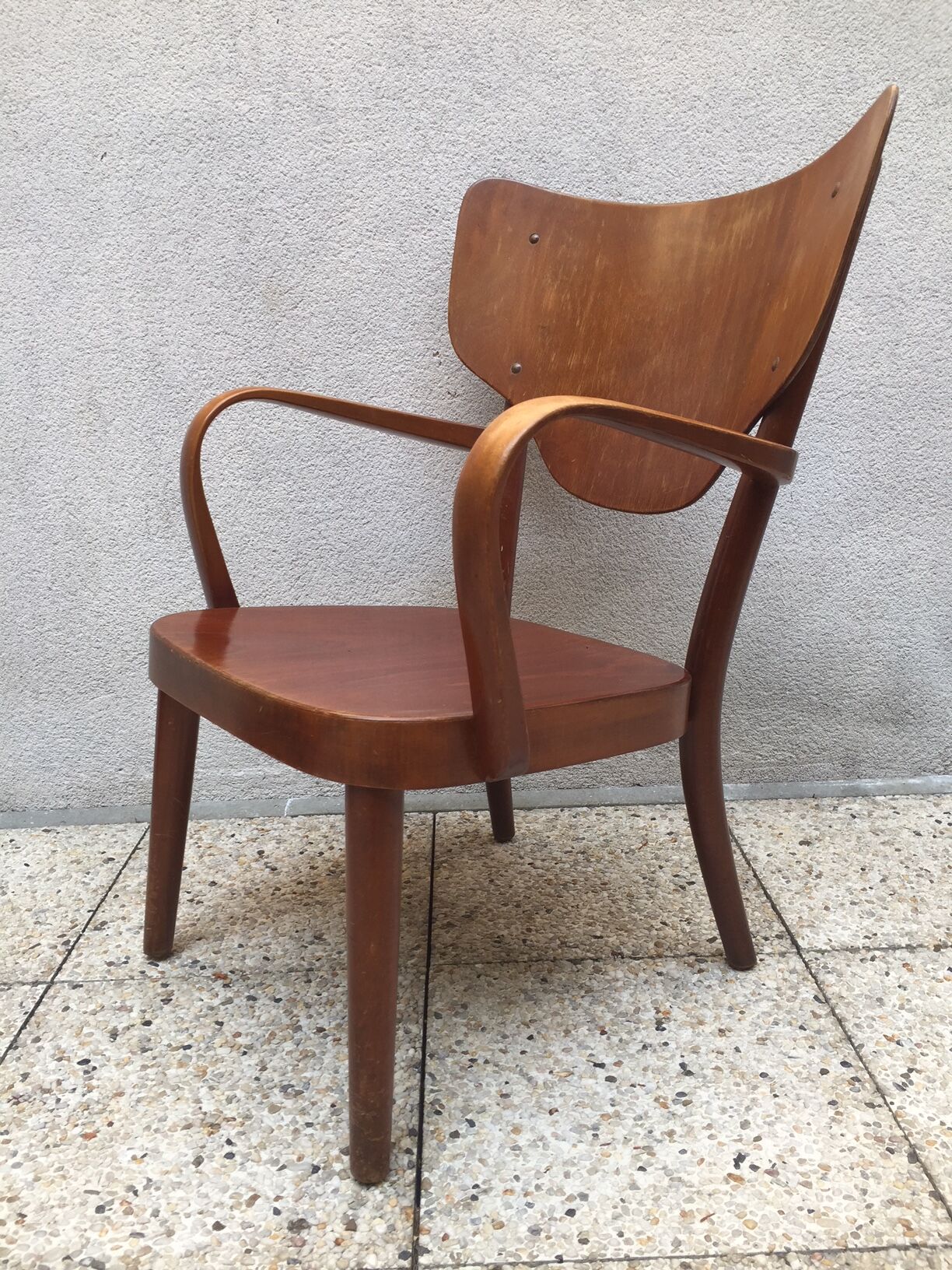 Fritz Hansens beech armchair