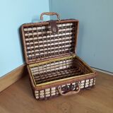 Wicker rattan suitcase