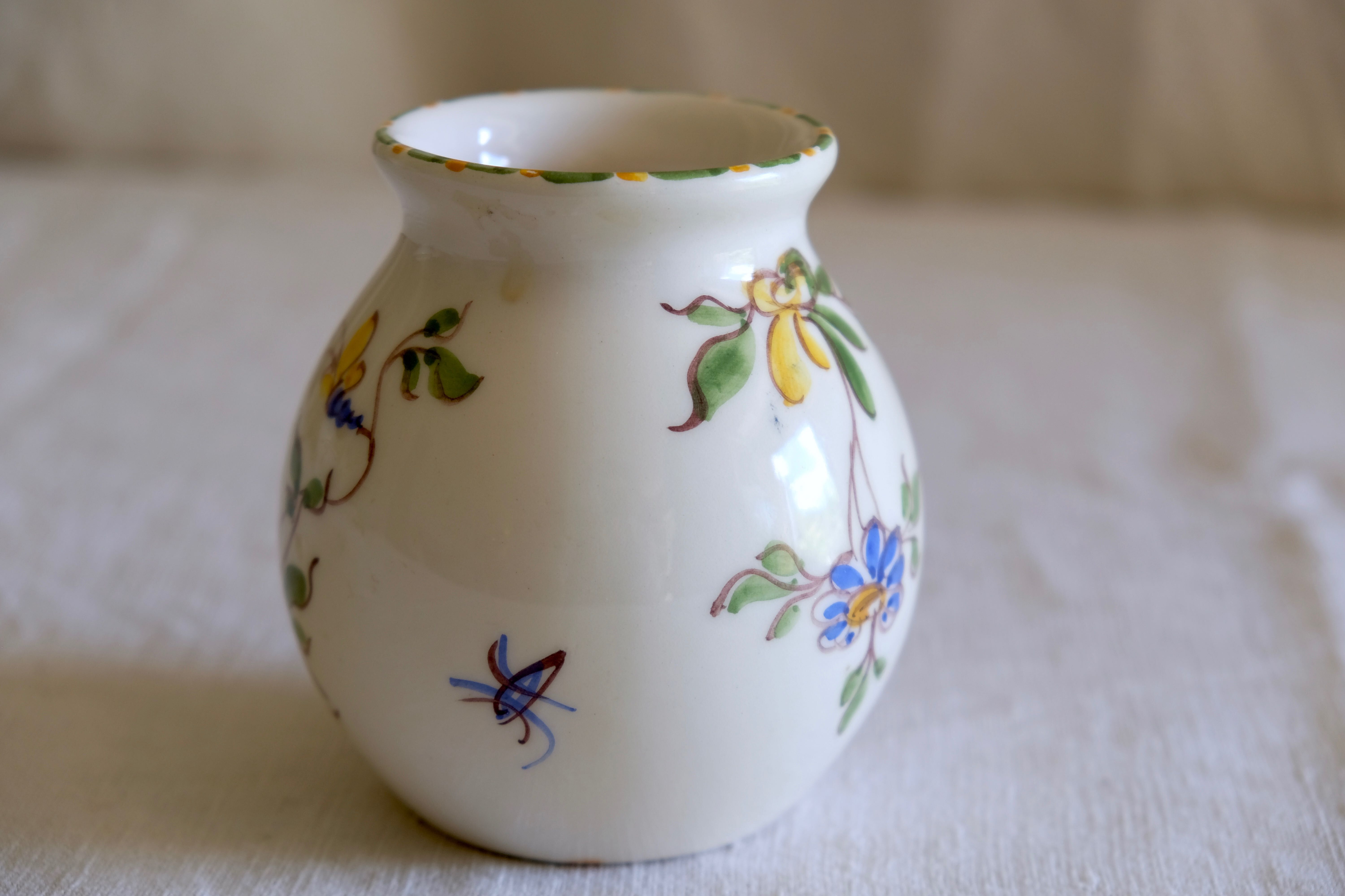 Moustiers earthenware vase