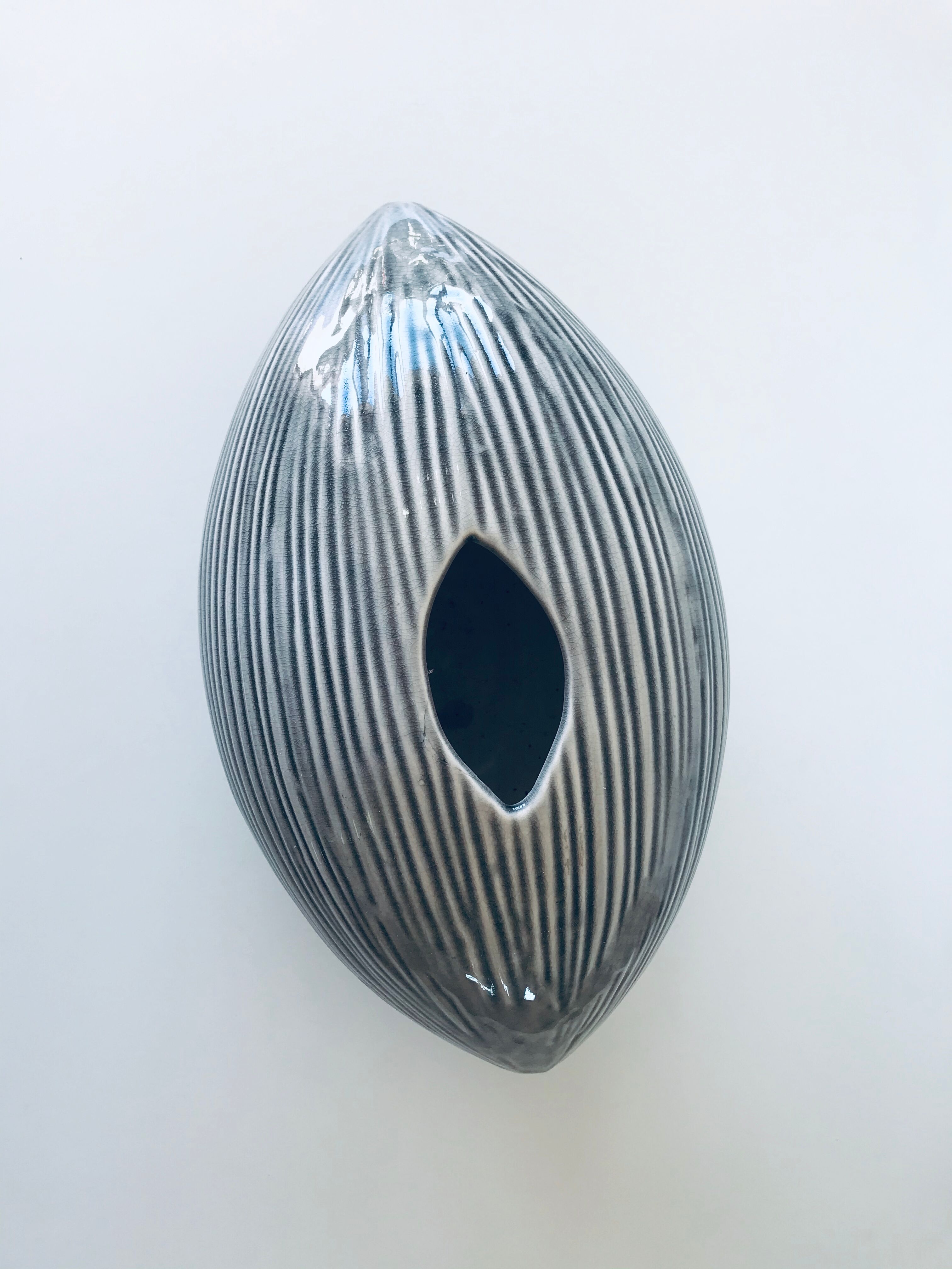 Oval contemporary vase