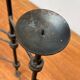 Mid-century brutalist extendable wrought iron floor chandelier, 1960s.