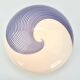Vintage Murano glass cobalt blue swirl flush mount