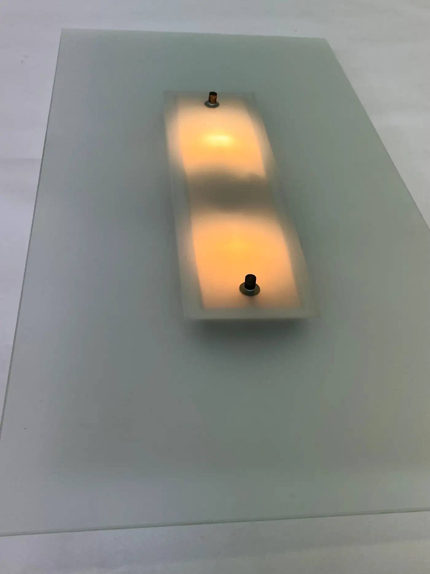 Pair of design midcentury wall or ceiling lamps/flushmounts - 1970s