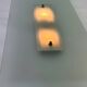 Pair of design midcentury wall or ceiling lamps/flushmounts - 1970s