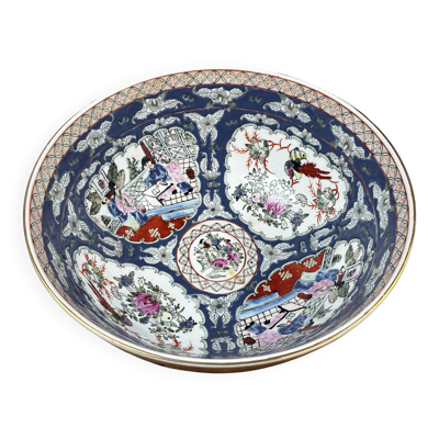 Coupe en porcelaine chinoise émaillée décor Canton Imari polychrome