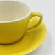 Service 10 tasses jaune Boch Belgique vintage