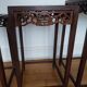 3 Chinese nesting tables in wood and brass.