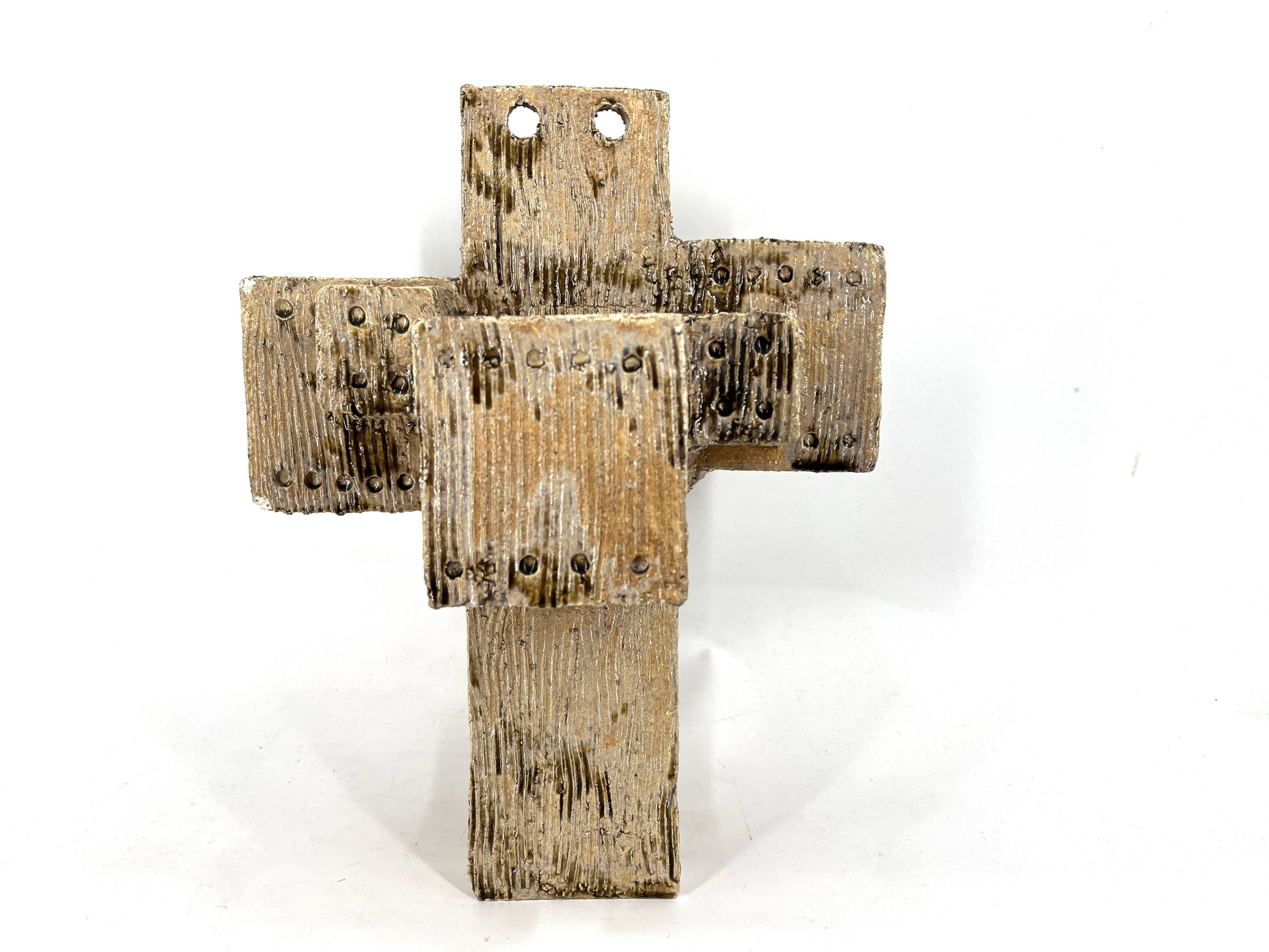 Vase en céramique brutaliste, années 1960