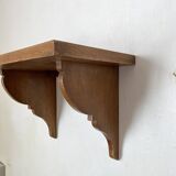 solid beech wood wall shelf