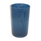 Vase double-layer glass roller vase blue 1980