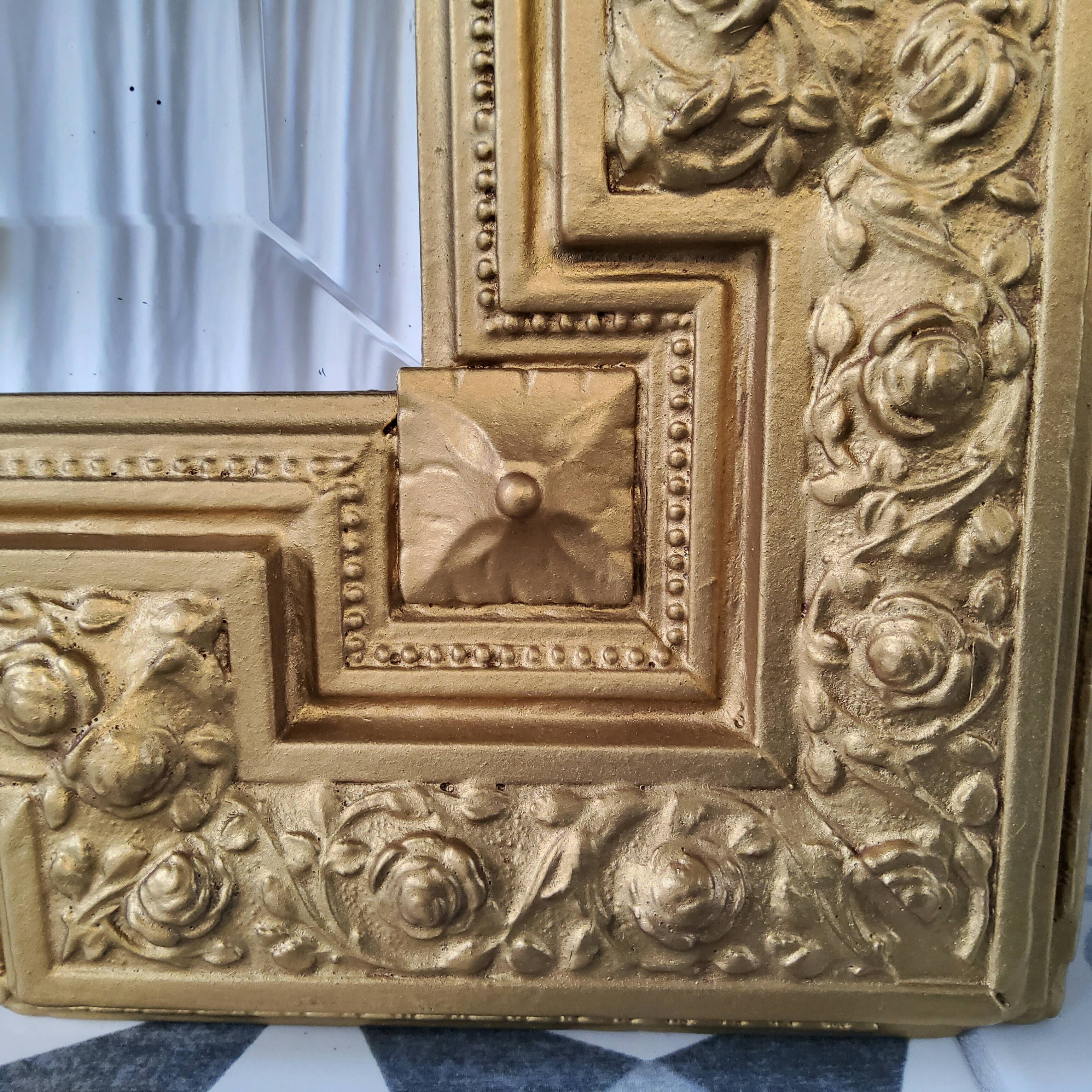 Golden mirror 93x63cm