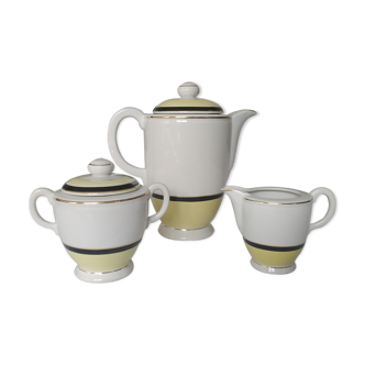 Coffee maker, sugar bowl, milk pot set