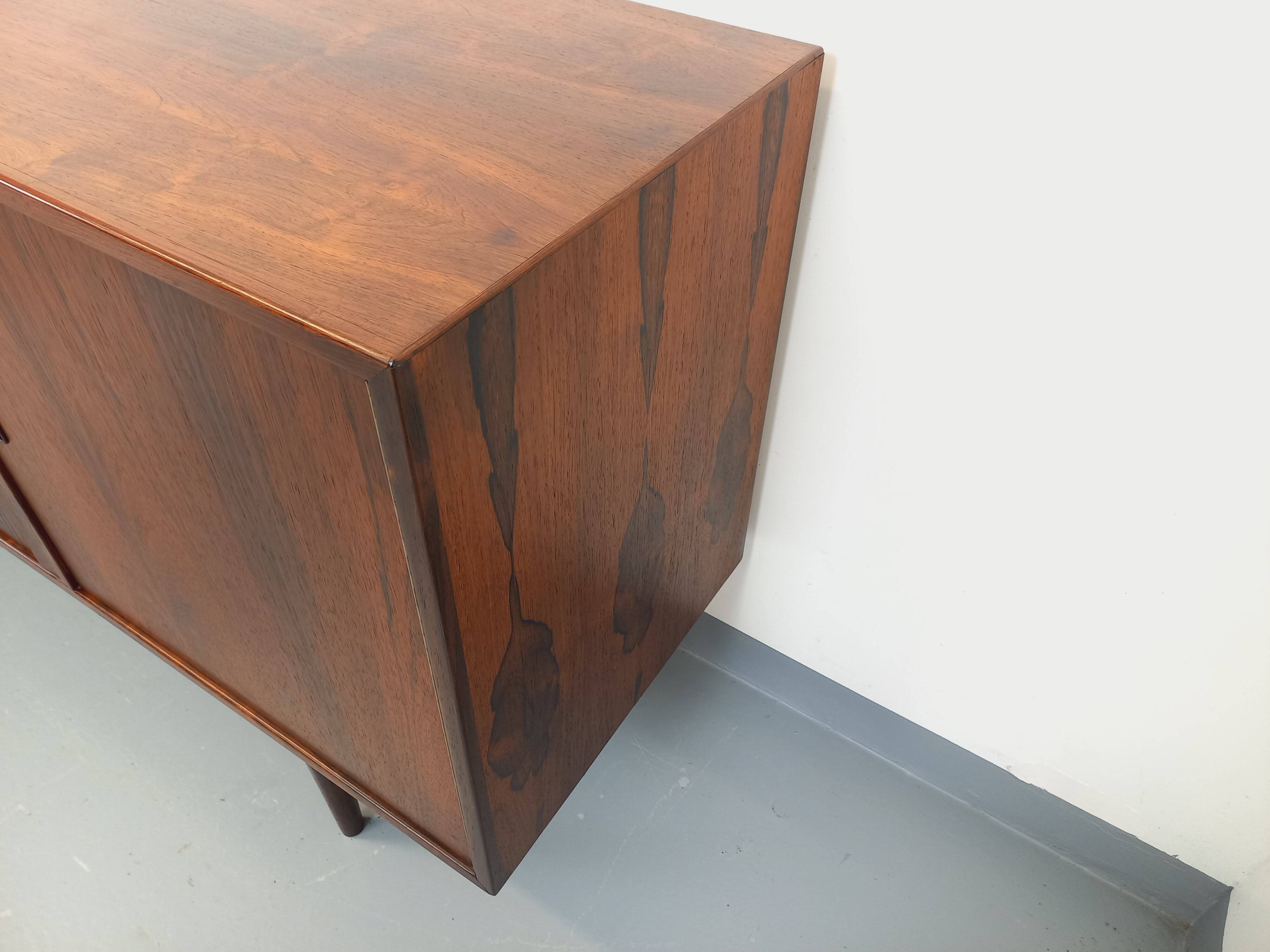 Vintage Scandinavian enfilade by Danish designer Arne Vodder in rosewood.