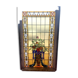 20th century Art Deco stained glass panel