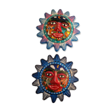 2 Mexican ceramic masks